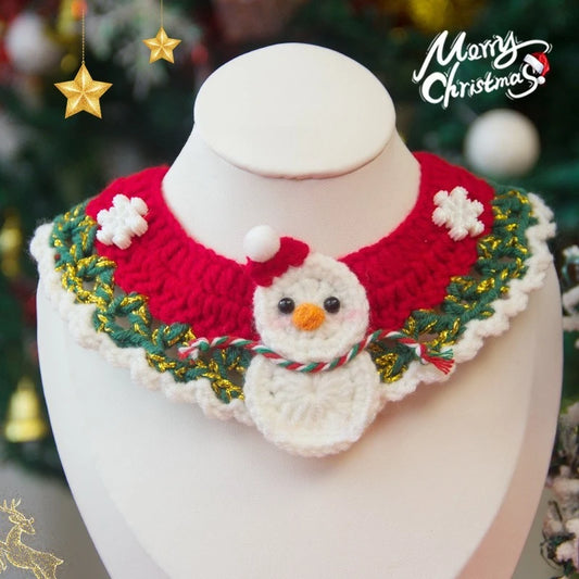 Christmas pet scarf with Santa and reindeer