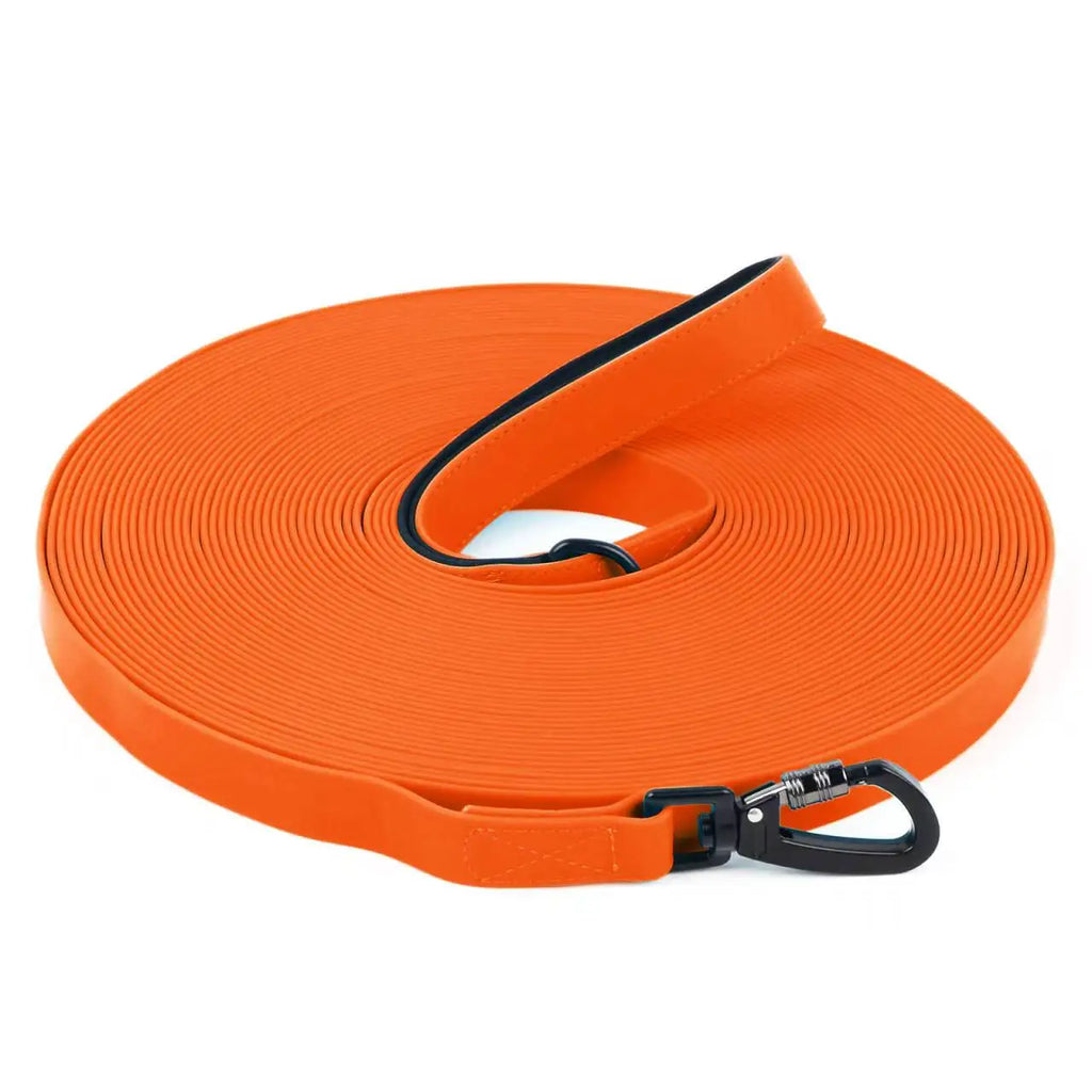 Waterproof Dog Leash, 3M/5M/10M/15M/20M/30M Dog Training Leash for Outside, Durable PVC Long Line Tracking Lead with Padded Hand