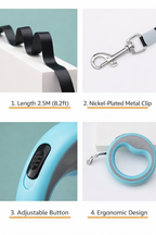 Retractable Dog Leash 2.5M — Smooth Control