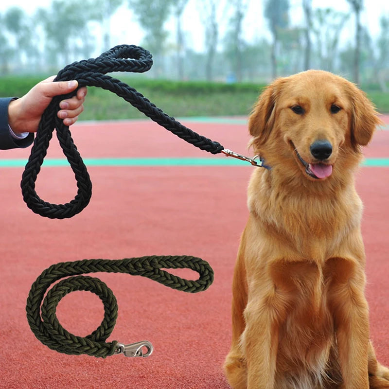 Sturdy Nylon Big Dog Leash for Medium Large Dogs Strong Pet Round Rope Bulldog Golden Retriever Pitbull Lead Chain Pet Supplies