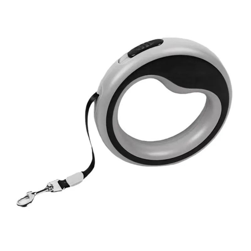 2.5m Automatic Retractable Dog Leash Circular Traction Rope Hands-Free Pet Tractor Light Leash Chain