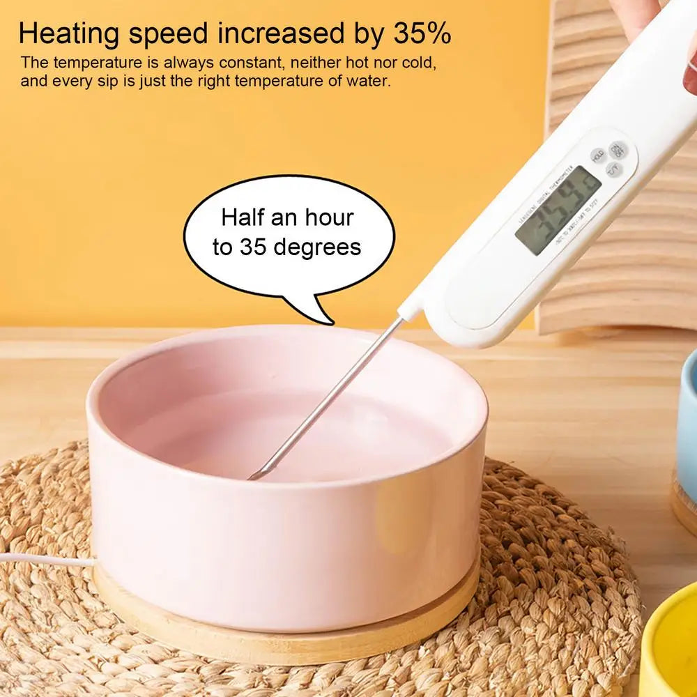 Pet Water Bowl Thermostatic Heated Water Bowl Pet Thermal Bowl Outdoor Heated Cat Bowls Self-Heating Dog Water Bowl