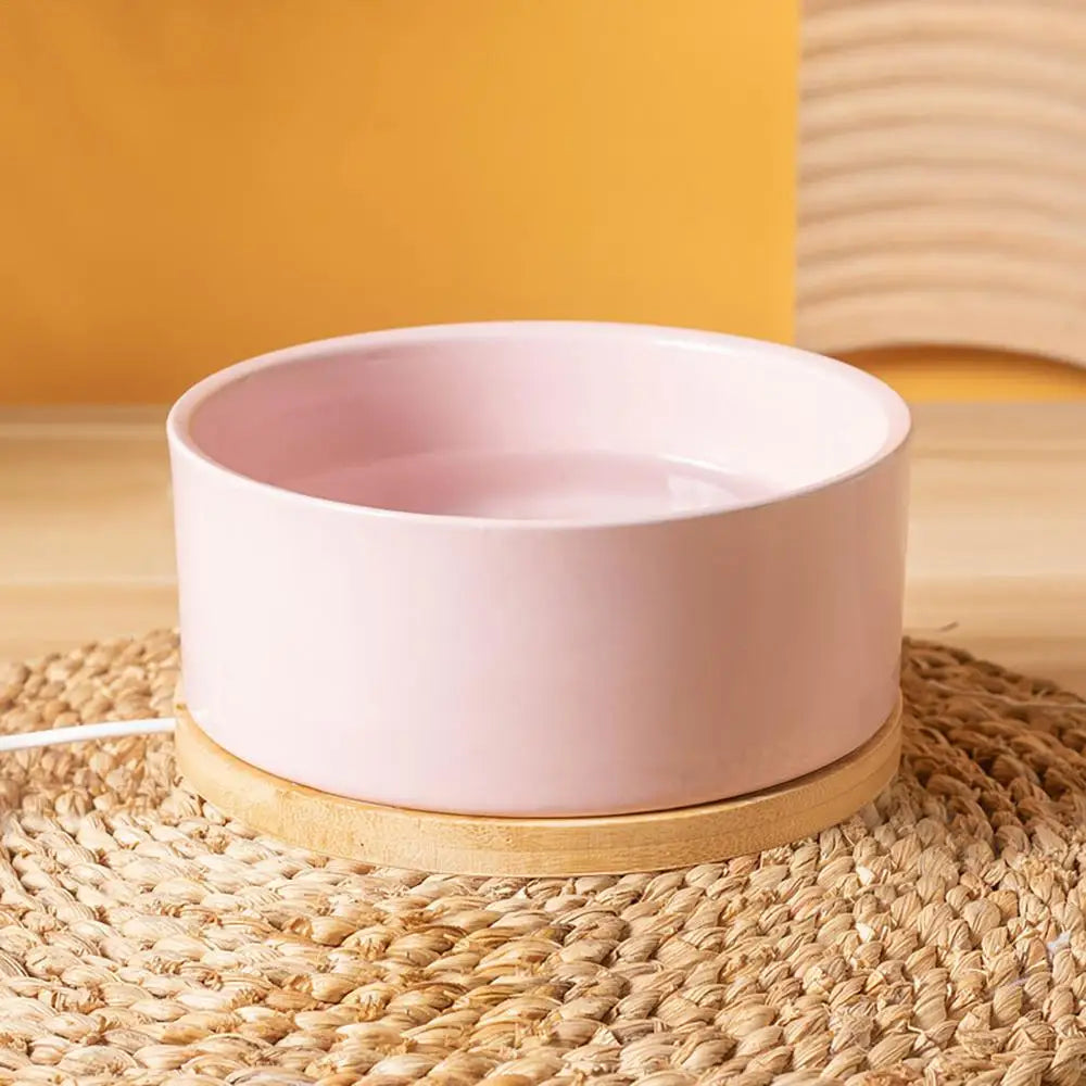 Heated pet water bowl