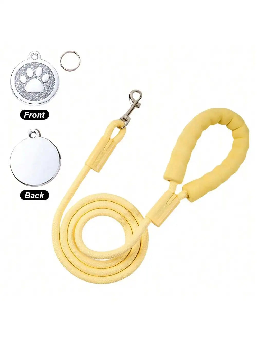 1set Dog Leash + Pendant Soft Handle Round Rope Dog Leash with Claw Pendant for Pet Small Medium Large Dogs Walking Dog Traction