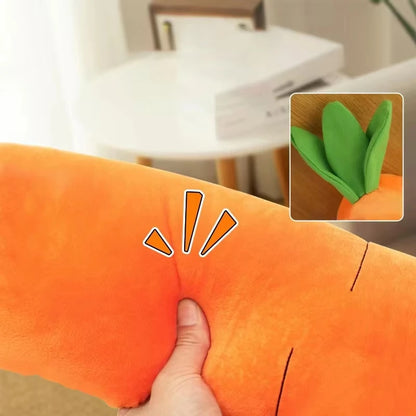 Carrot plush dog toy