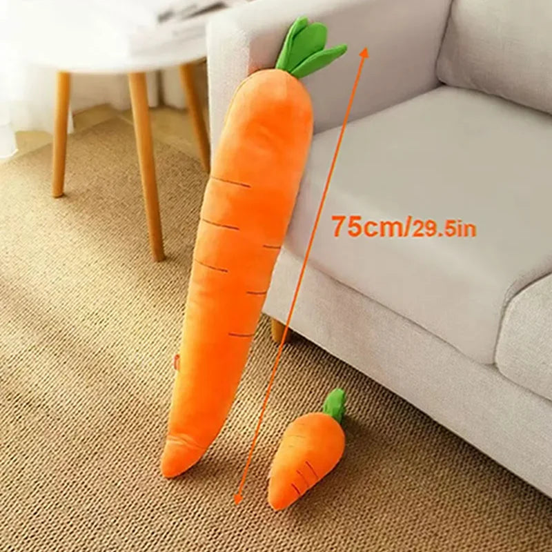 Carrot plush dog toy