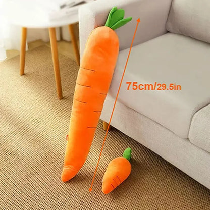 Carrot plush dog toy