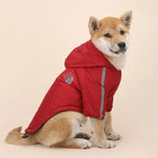 Reflective Waterproof Dog Jacket — Warm Hooded Winter Coat