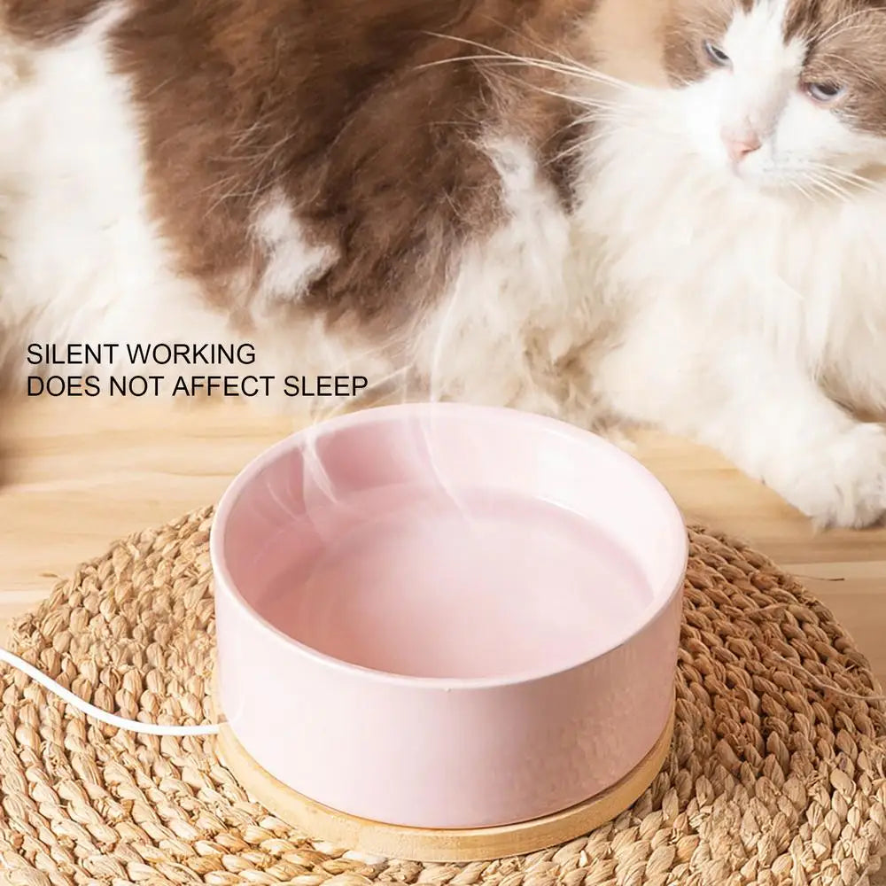Heated pet water bowl