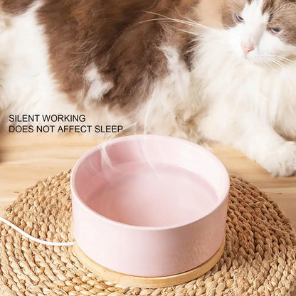 Heated pet water bowl