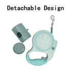 Retractable Dog Leash with LED Light & Waste Bag Dispenser — 5M Nylon