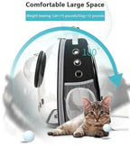 SpaceCapsule Transparent Pet Backpack Carrier Lightweight Portable Breathable Foldable for Cats Dogs Outdoor Travel Adventure