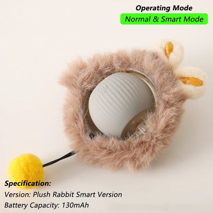 Interactive rolling ball for cats