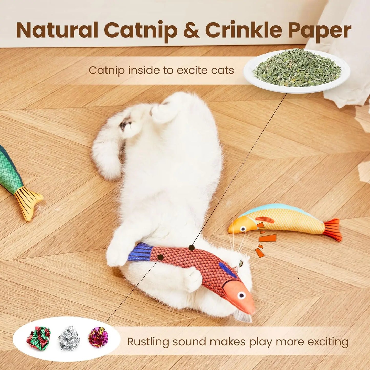 Plush Fish Cat Toy