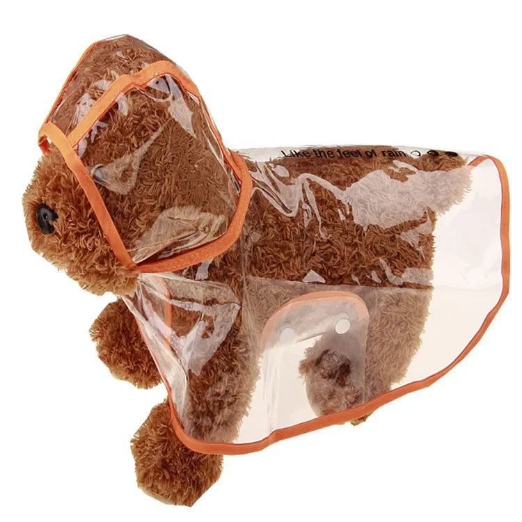 Puppy Raincoat Waterproof Pet Rain Jacket for Small Medium Dogs Cats Jumpsuit Chihuahua Teddy Hooded Pug Rain Poncho Rainwear