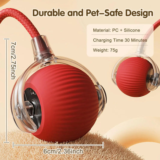 Interactive rolling ball for cats