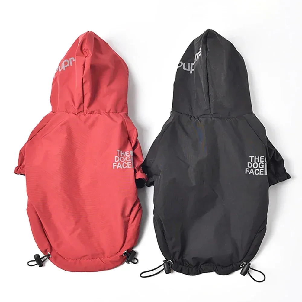 Reflective Waterproof Dog Jacket — Warm Hooded Winter Coat