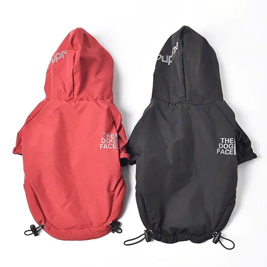 Reflective Waterproof Dog Jacket — Warm Hooded Winter Coat