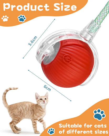 Interactive rolling ball for cats