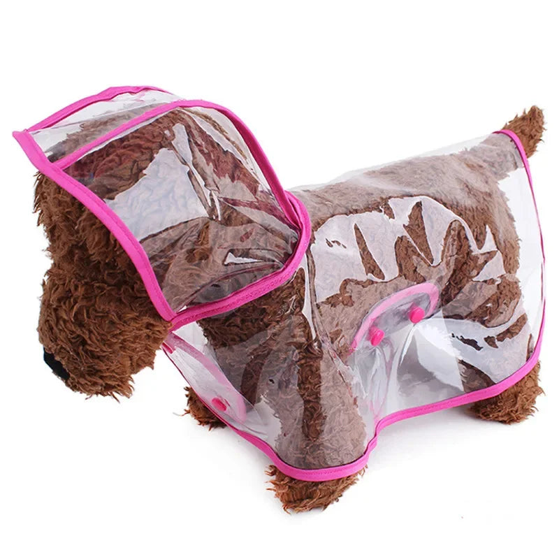 Puppy Raincoat Waterproof Pet Rain Jacket for Small Medium Dogs Cats Jumpsuit Chihuahua Teddy Hooded Pug Rain Poncho Rainwear