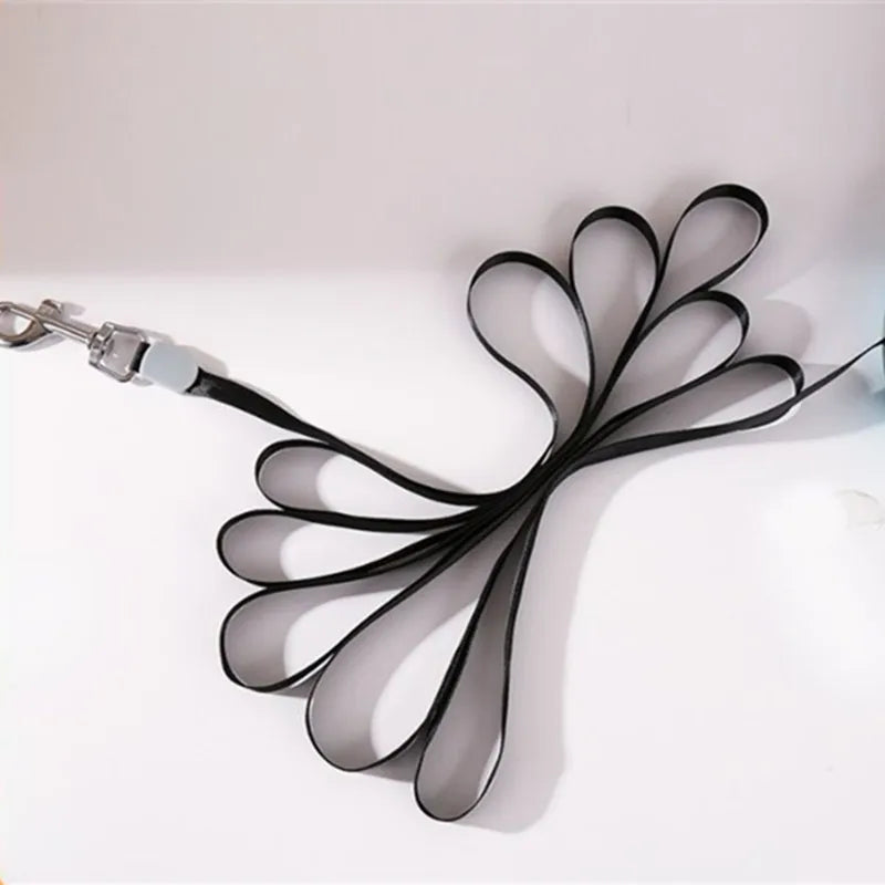 2.5m Automatic Retractable Dog Leash Circular Traction Rope Hands-Free Pet Tractor Light Leash Chain