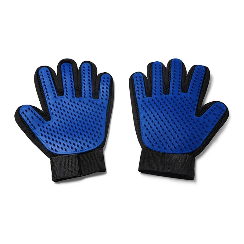 Silicone grooming gloves for cats and dogs