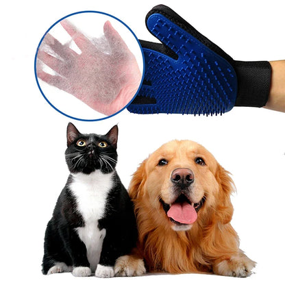 Silicone grooming gloves for cats and dogs