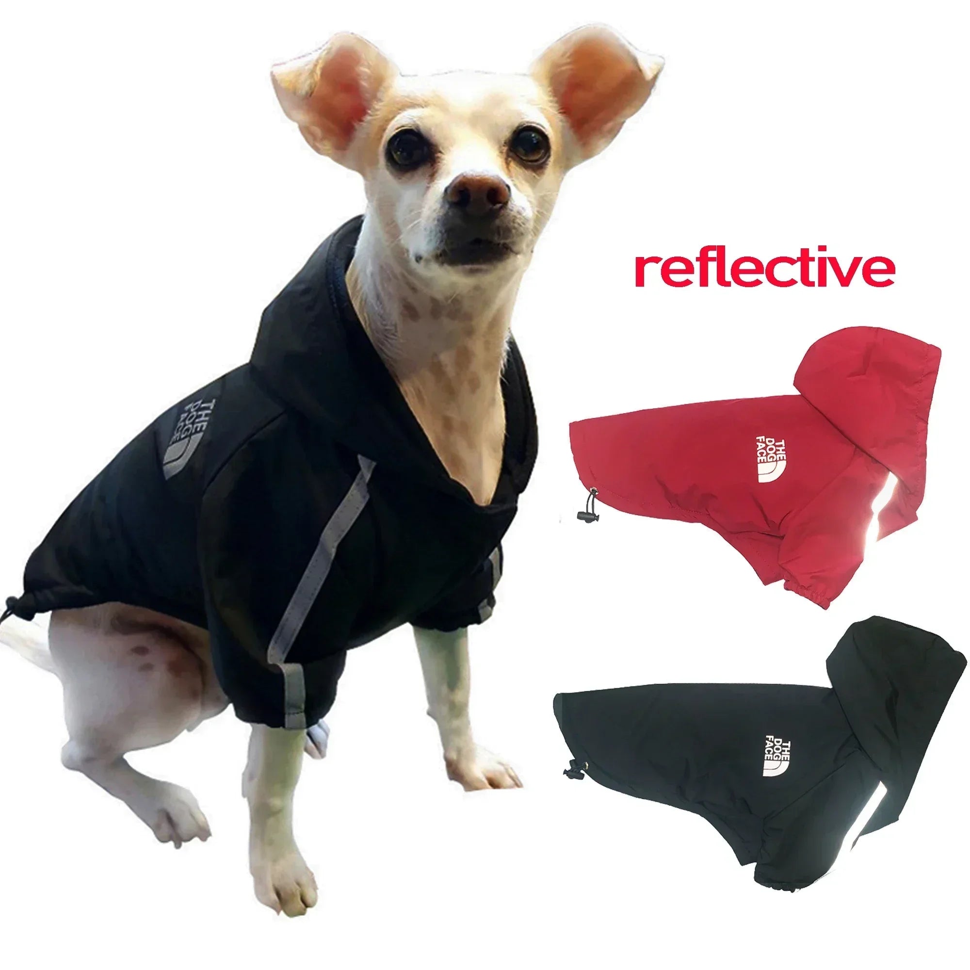 Reflective Waterproof Dog Jacket — Warm Hooded Winter Coat