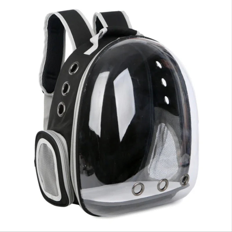 Transparent pet backpack for cats and dogs