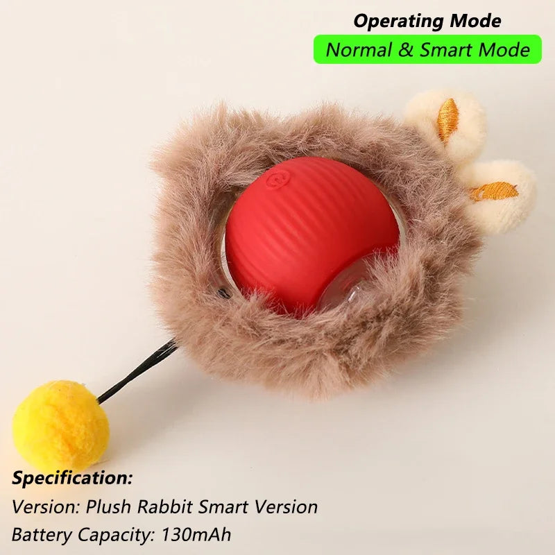 Interactive rolling ball for cats